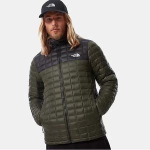 The North Face Men’s Thermoball Eco Jacket Medium Black and New Taupe Green